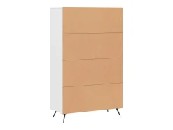 Aparador alto blanco 69,5x31x115 cm madera contrachapada