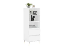 Aparador alto blanco 40x36x110 cm Madera contrachapada
