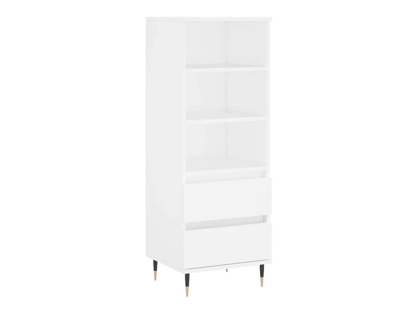 Aparador alto blanco 40x36x110 cm Madera contrachapada