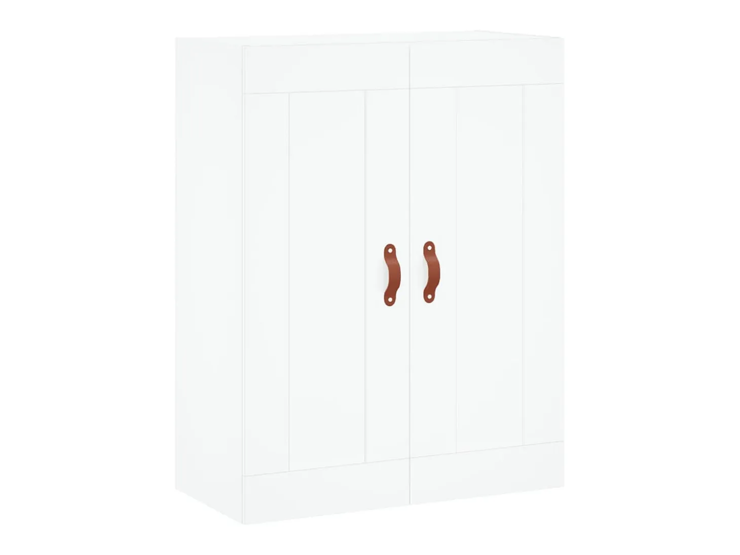 Aparador alto blanco 69,5x34x180 cm Madera contrachapada
