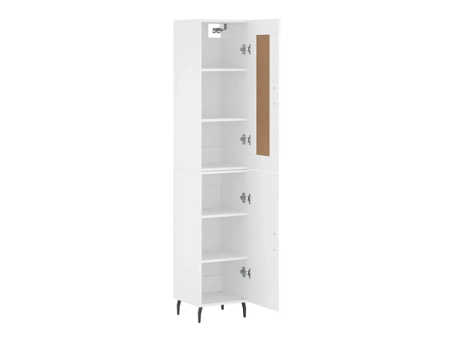Aparador alto blanco 34,5x34x180 cm Madera contrachapada