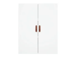 Aparador alto blanco 69,5x34x180 cm Madera contrachapada