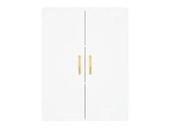 Aparador alto blanco 69,5x34x180 cm Madera contrachapada