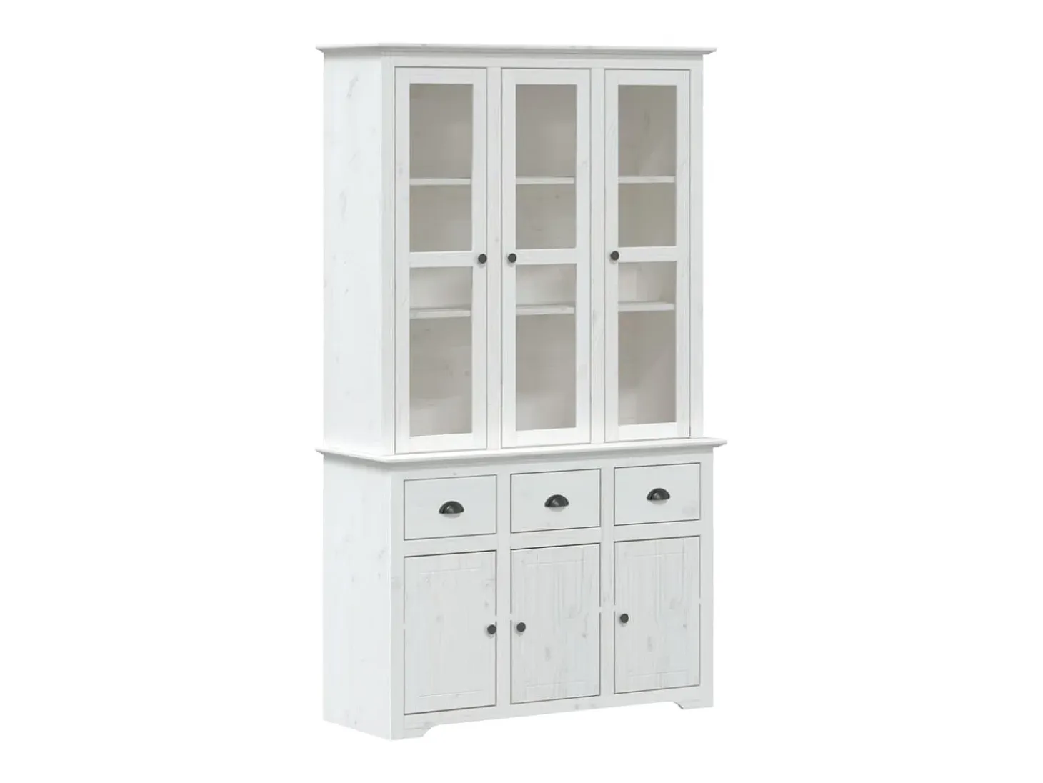 Aparador alto BODO madera maciza pino blanco 115,5x43x200,5 cm