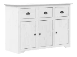 Aparador alto BODO madera maciza pino blanco 115,5x43x200,5 cm