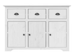 Aparador alto BODO madera maciza pino blanco 115,5x43x200,5 cm