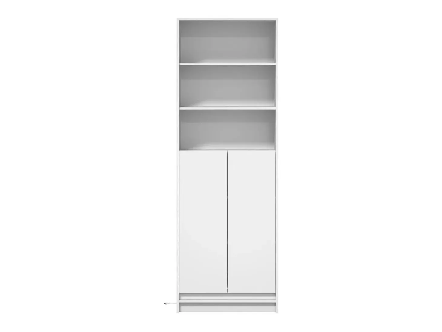 Aparador alto con LED blanco 69x32,5x200 cm madera contrachapada