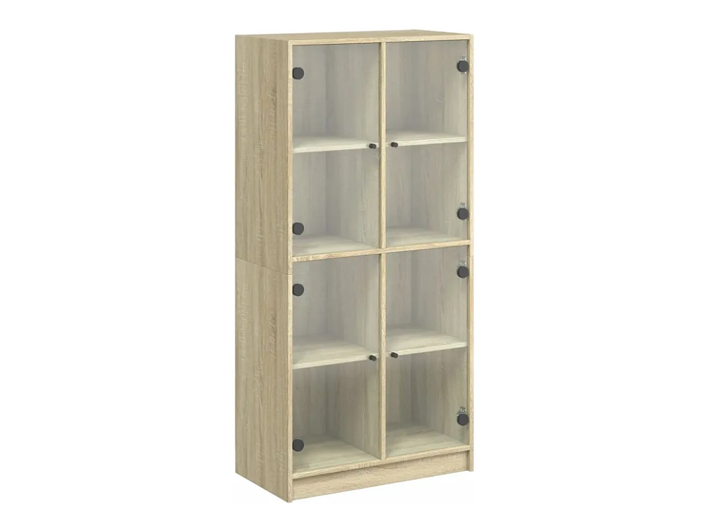 Aparador alto con puertas madera roble Sonoma 68x37x142 cm