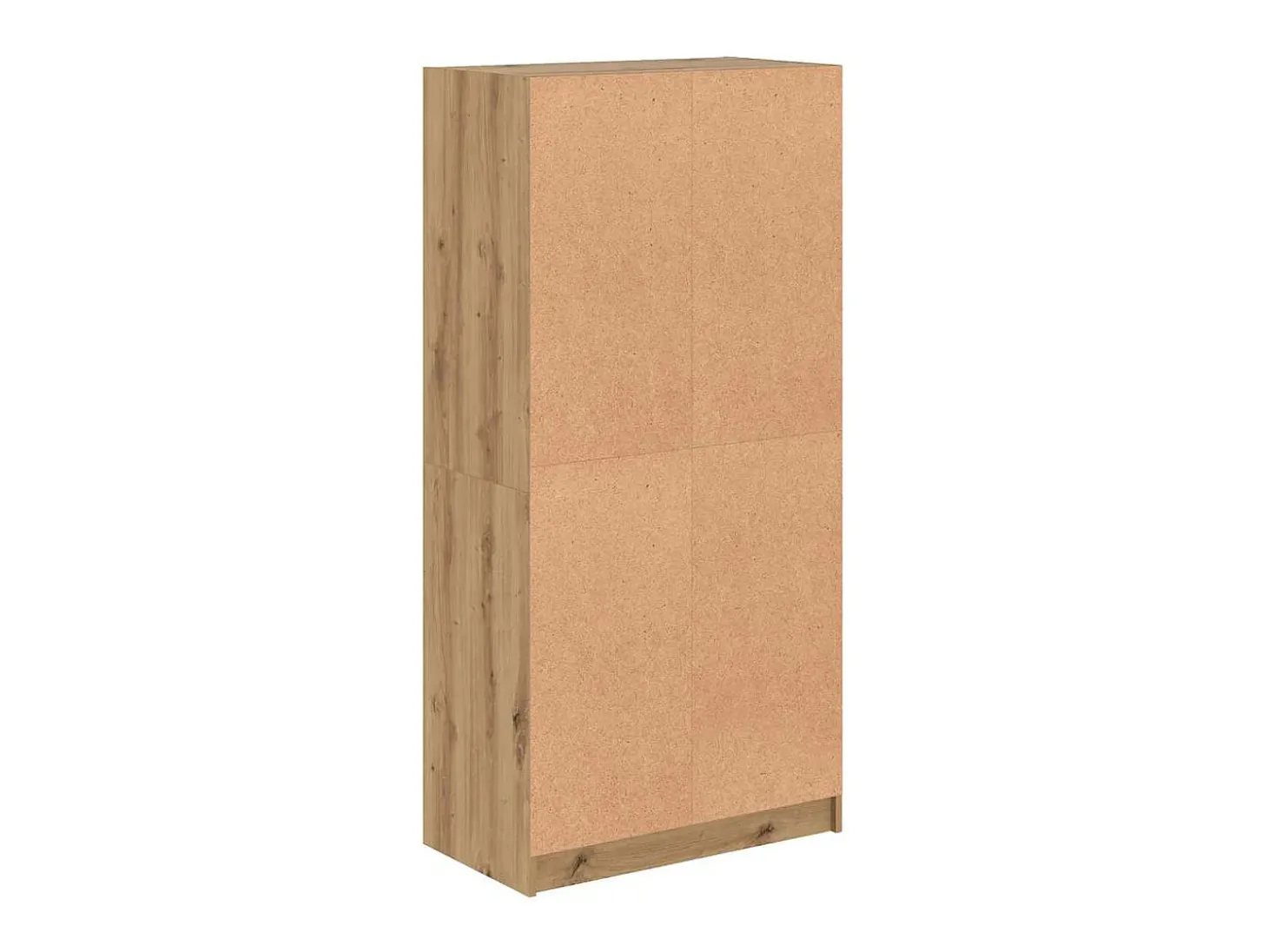 Aparador alto con puertas madera roble artisian 68x37x142 cm