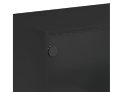 Aparador alto con puertas madera ingeniería negro 68x37x109 cm