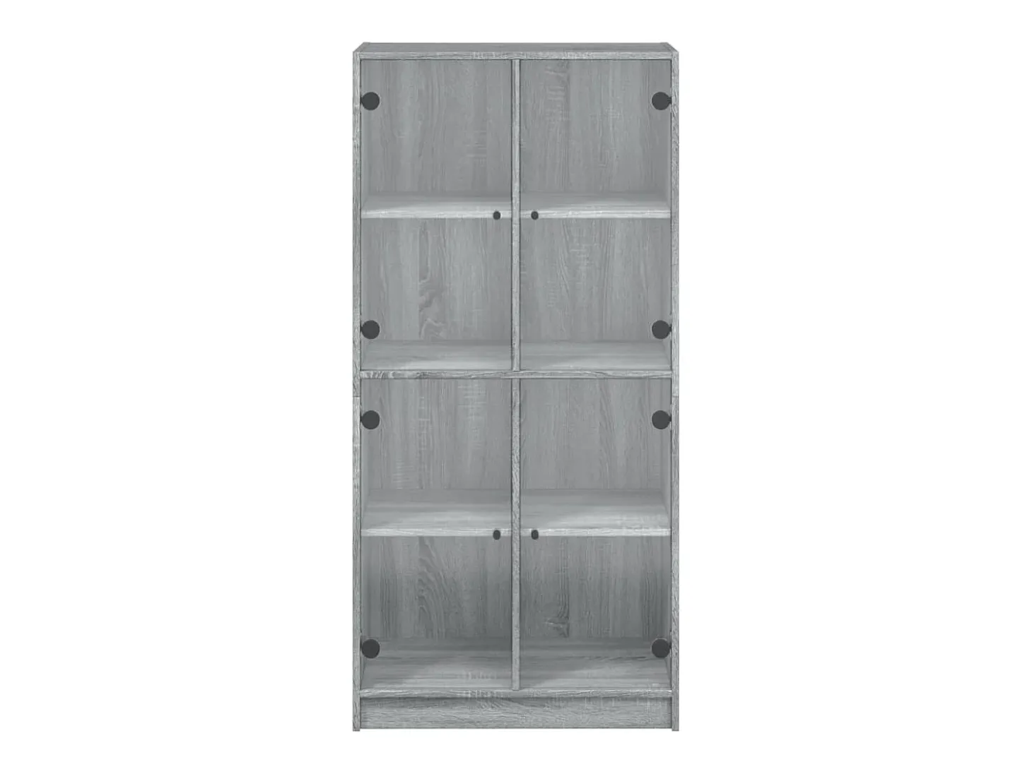 Aparador alto con puertas madera gris Sonoma 68x37x142 cm
