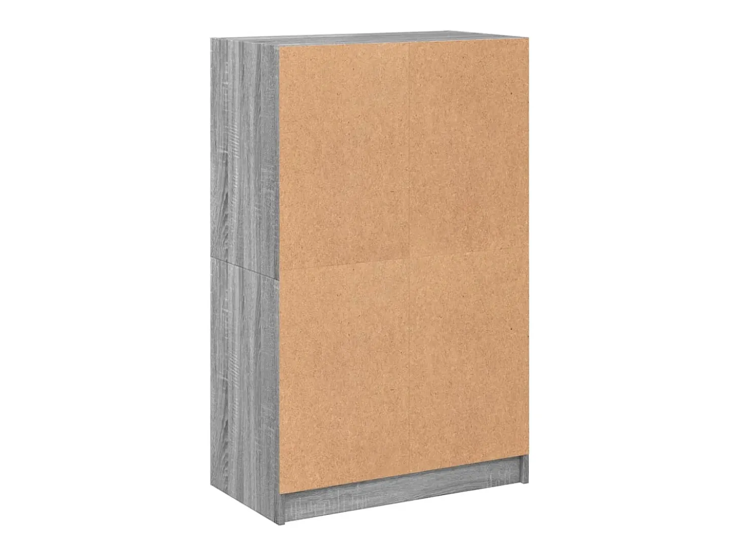 Aparador alto con puertas madera gris Sonoma 68x37x109 cm