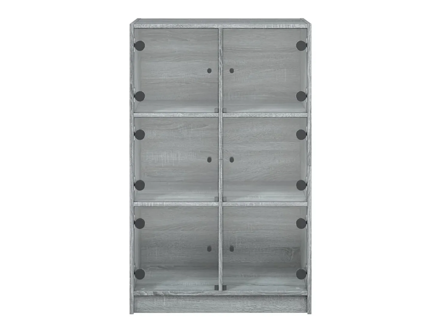 Aparador alto con puertas madera gris Sonoma 68x37x109 cm