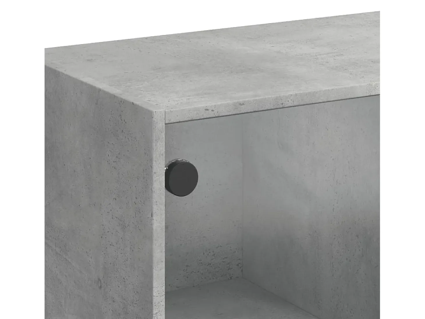Aparador alto con puertas madera gris hormigón 68x37x109 cm