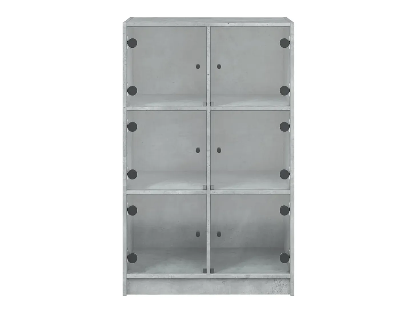 Aparador alto con puertas madera gris hormigón 68x37x109 cm