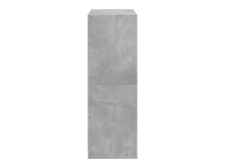 Aparador alto con puertas madera gris hormigón 68x37x109 cm