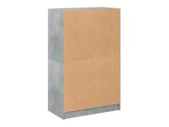 Aparador alto con puertas madera gris hormigón 68x37x109 cm