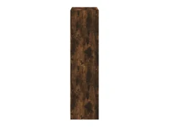 Aparador alto con puertas madera roble ahumado 68x37x142 cm