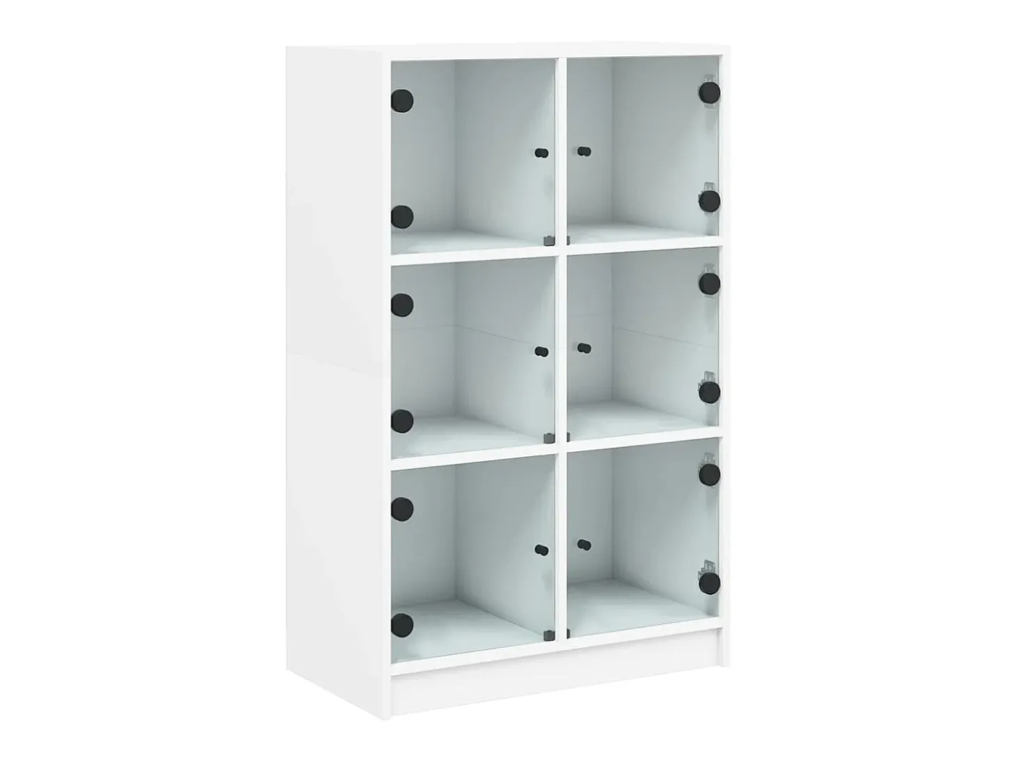 Aparador alto con puertas blanco 68x37x109 cm madera contrachapada
