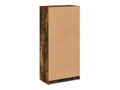 Aparador alto con puertas madera roble ahumado 68x37x142 cm