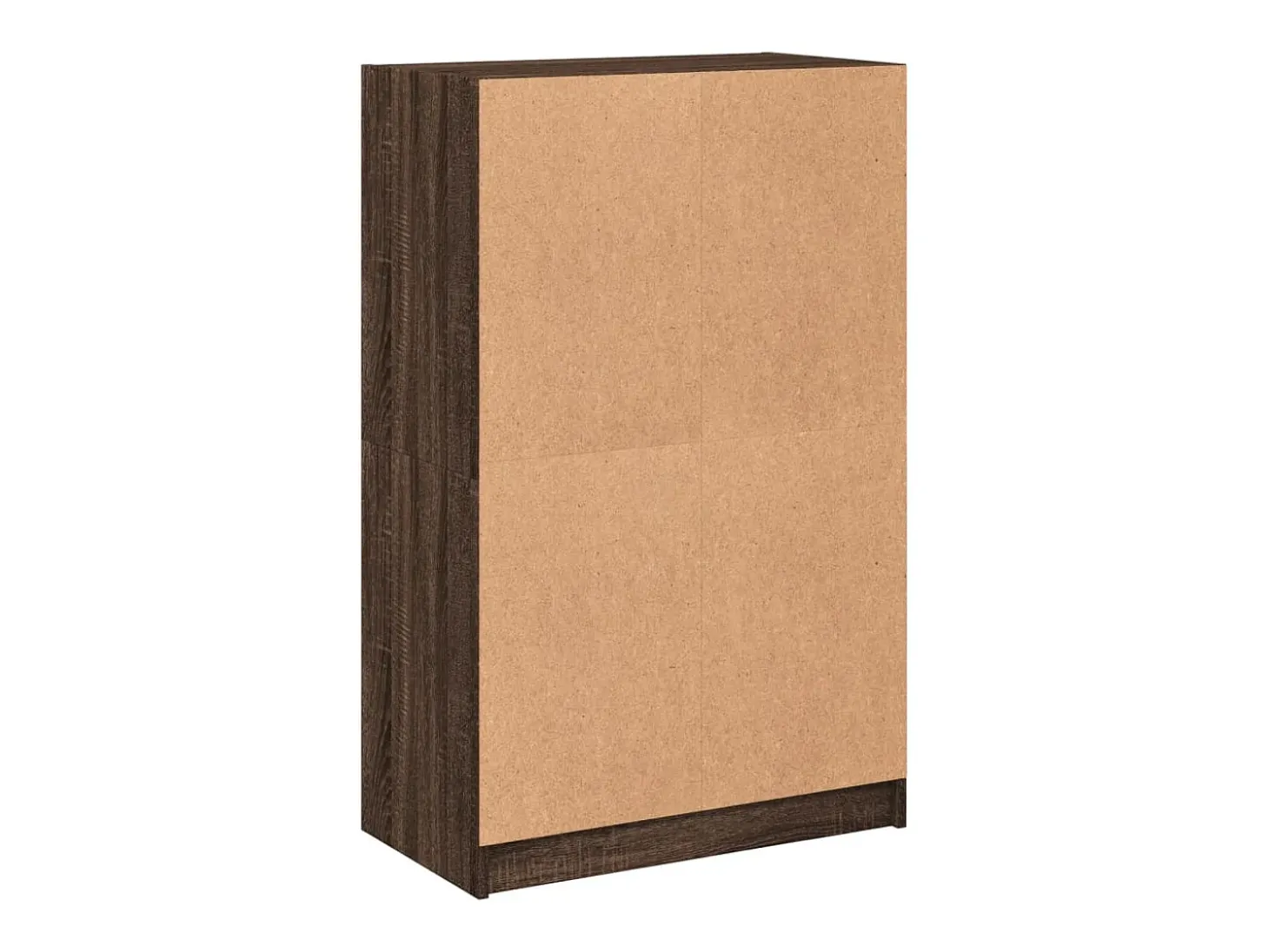 Aparador alto con puertas madera roble marrón 68x37x109 cm