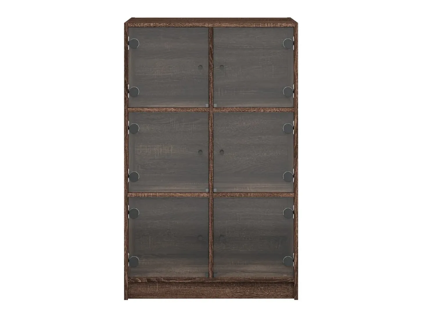 Aparador alto con puertas madera roble marrón 68x37x109 cm