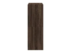 Aparador alto con puertas madera roble marrón 68x37x109 cm