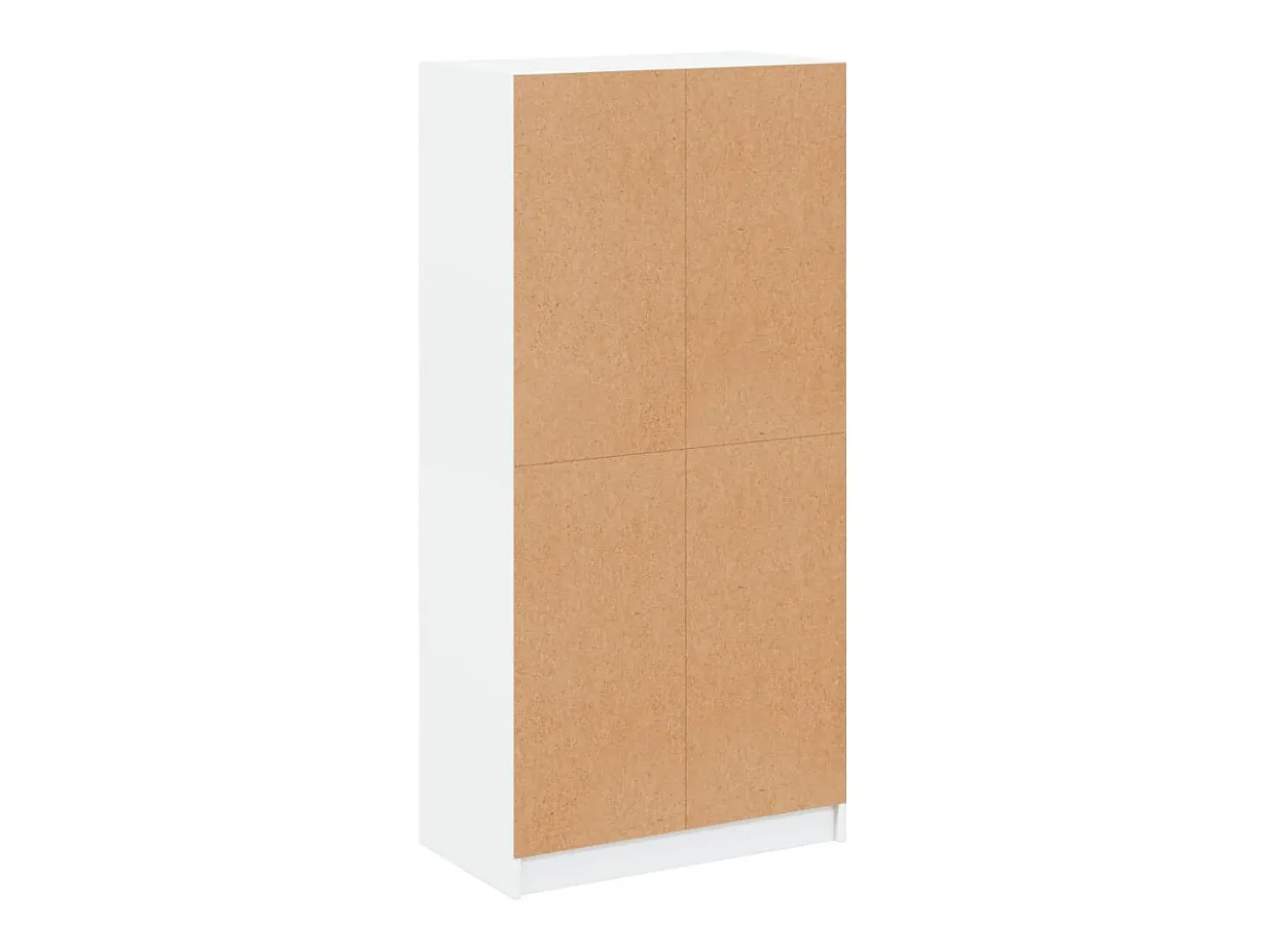 Aparador alto con puertas madera ingeniería blanco 68x37x142 cm