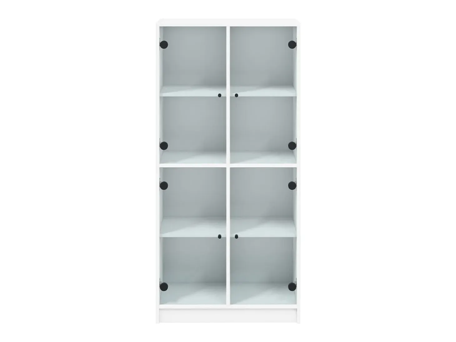 Aparador alto con puertas madera ingeniería blanco 68x37x142 cm
