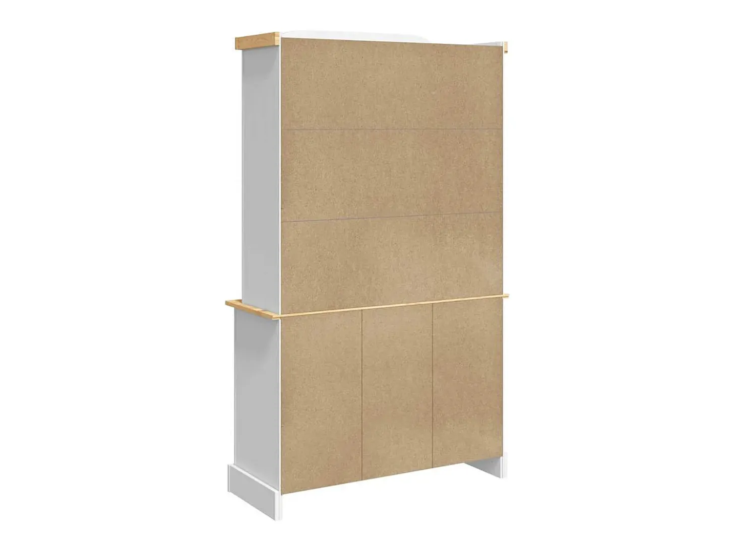 Aparador alto Corona blanco 112x43x196 cm madera maciza de pino mexicano