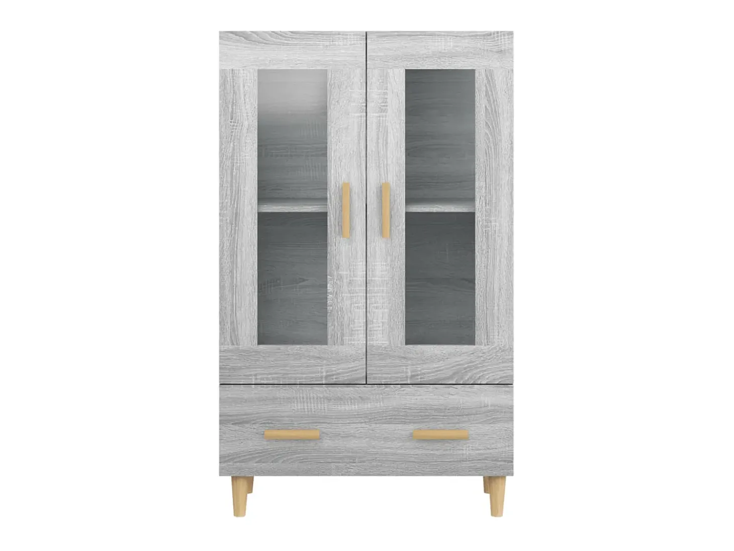 Aparador alto de madera contrachapada gris Sonoma 70x31x115 cm ES25121