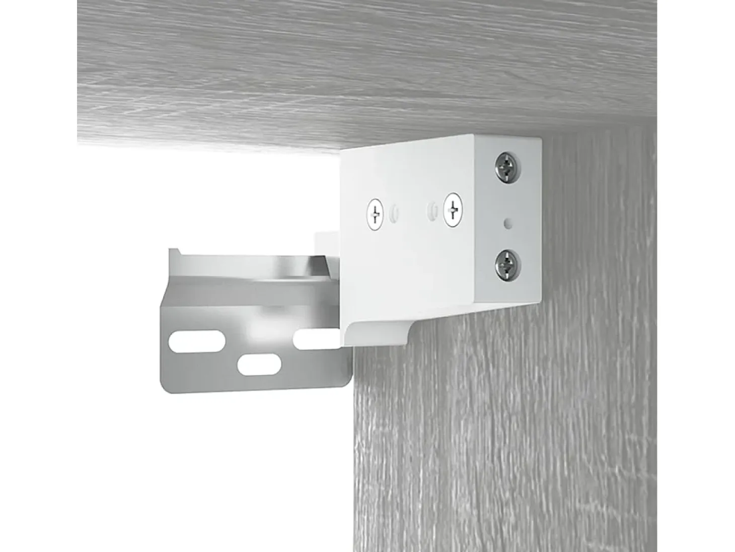 Aparador alto de madera contrachapada gris Sonoma