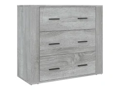 Aparador alto de madera contrachapada gris Sonoma