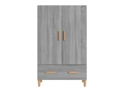 Aparador alto de madera contrachapada gris Sonoma 70x31x115 cm ES11699