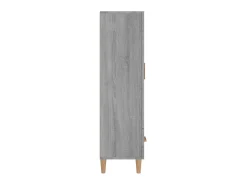Aparador alto de madera contrachapada gris Sonoma 70x31x115 cm ES11699