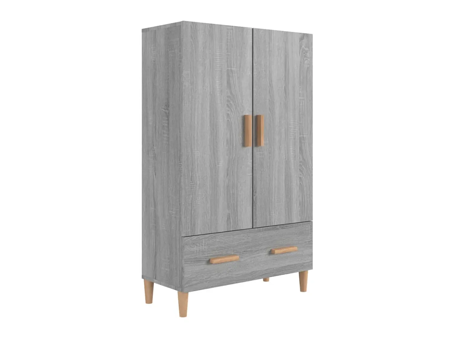 Aparador alto de madera contrachapada gris Sonoma 70x31x115 cm ES11699