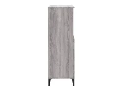 Aparador alto de madera contrachapada gris Sonoma 60x36x110 cm ES67618
