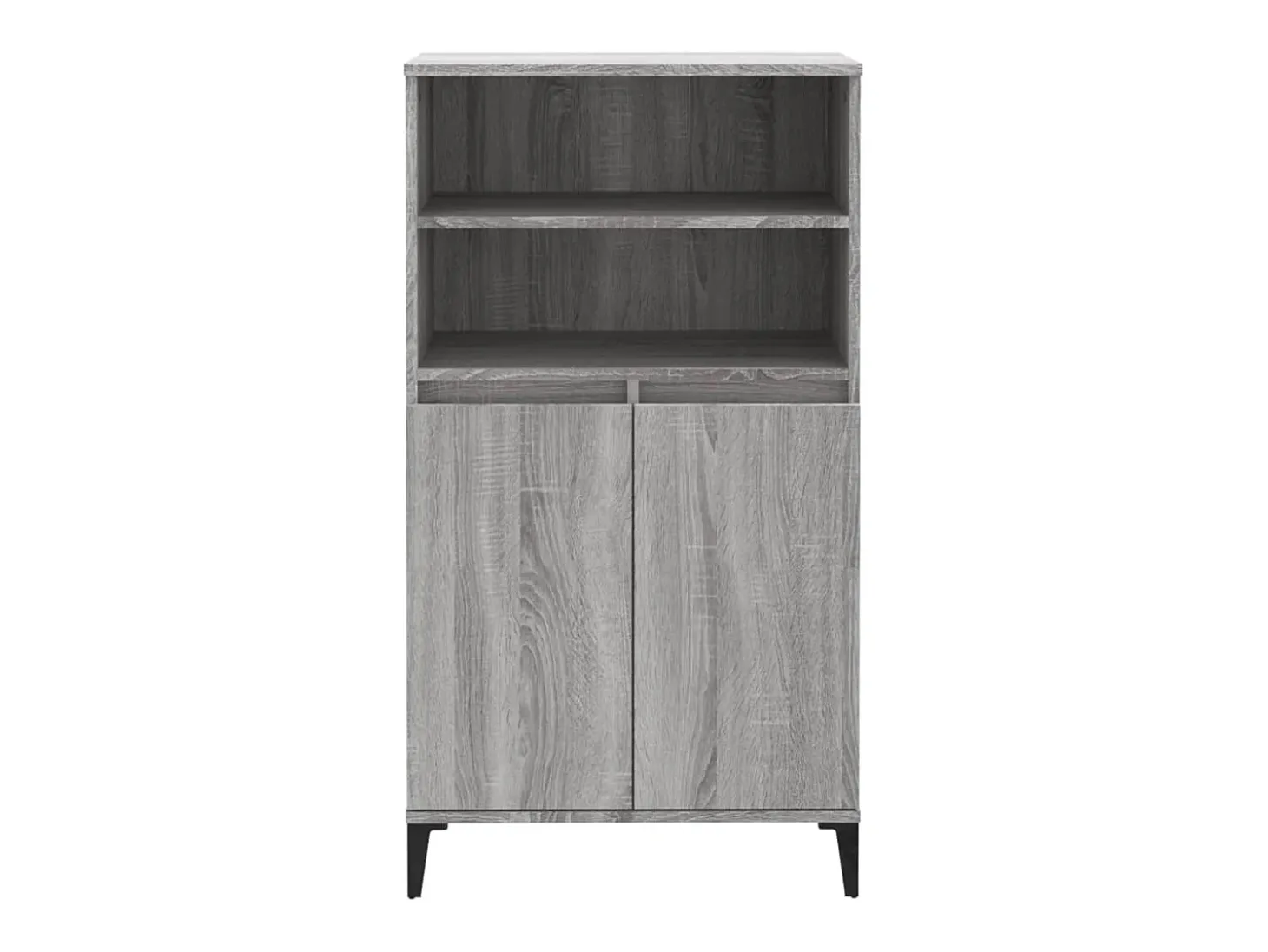 Aparador alto de madera contrachapada gris Sonoma 60x36x110 cm ES67618