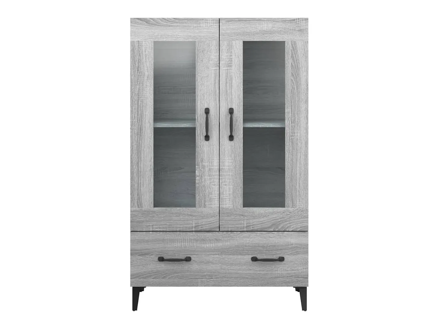 Aparador alto de madera contrachapada gris Sonoma 70x31x115 cm