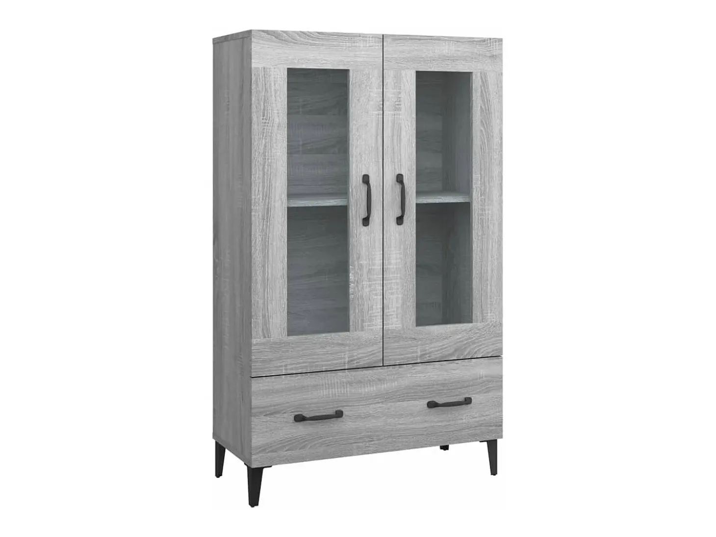 Aparador alto de madera contrachapada gris Sonoma 70x31x115 cm