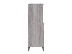 Aparador alto de madera contrachapada gris Sonoma 60x36x110 cm