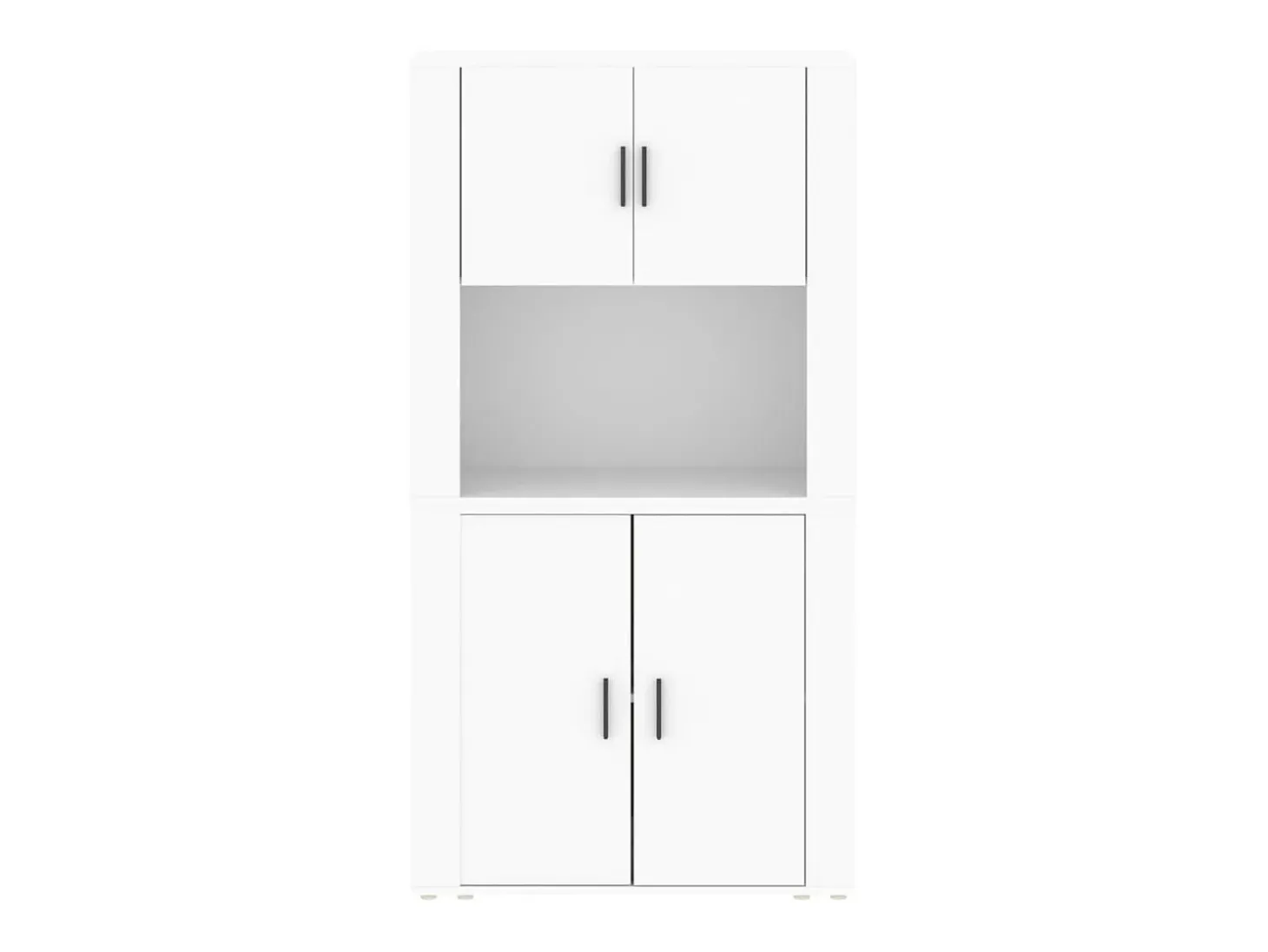 Aparador alto de madera de ingeniería blanca