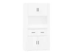 Aparador alto de madera de ingeniería blanca