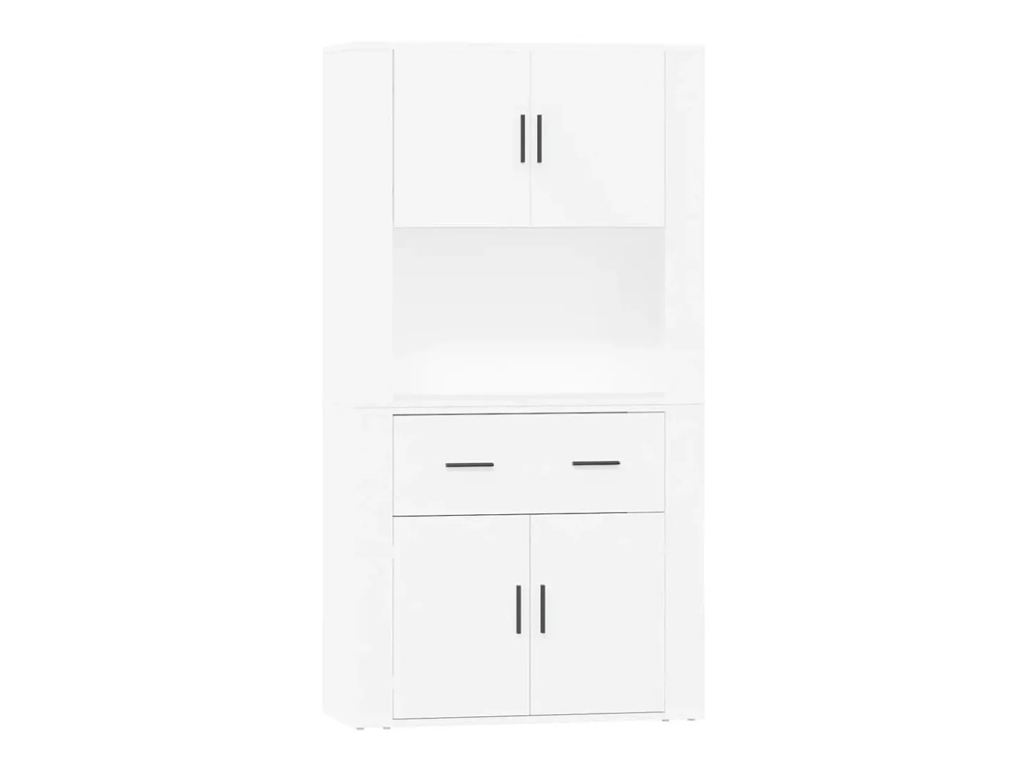 Aparador alto de madera de ingeniería blanca