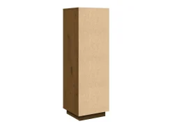 Aparador alto de madera maciza de pino marrón miel 38x35x117 cm