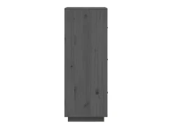 Aparador alto de madera maciza de pino gris 34x40x108,5 cm