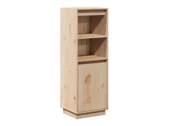 Aparador alto de madera maciza de pino 37x34x110 cm