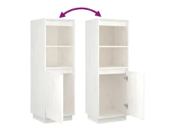 Aparador alto de madera maciza de pino banco 37x34x110 cm