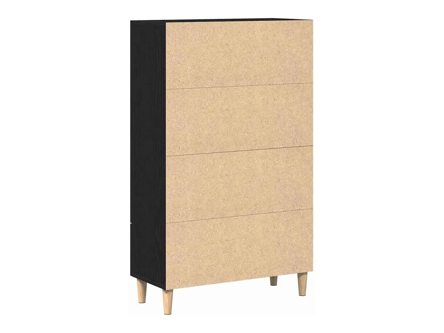 Aparador alto de roble negro, 70 x 31 x 115 cm, fabricado en madera de ingeniería