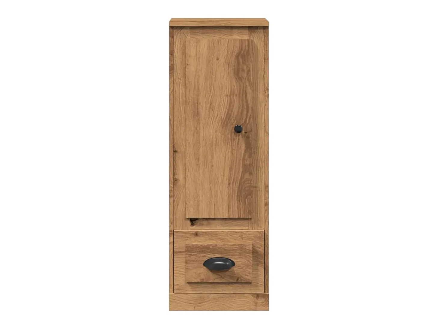 Aparador alto en madera de roble labrada artesanalmente 36x35,5x103,5 cm